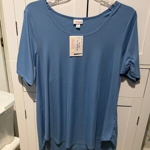 NWT LuLaRoe Sky Blue Short Sleeve Tee. Size XL.